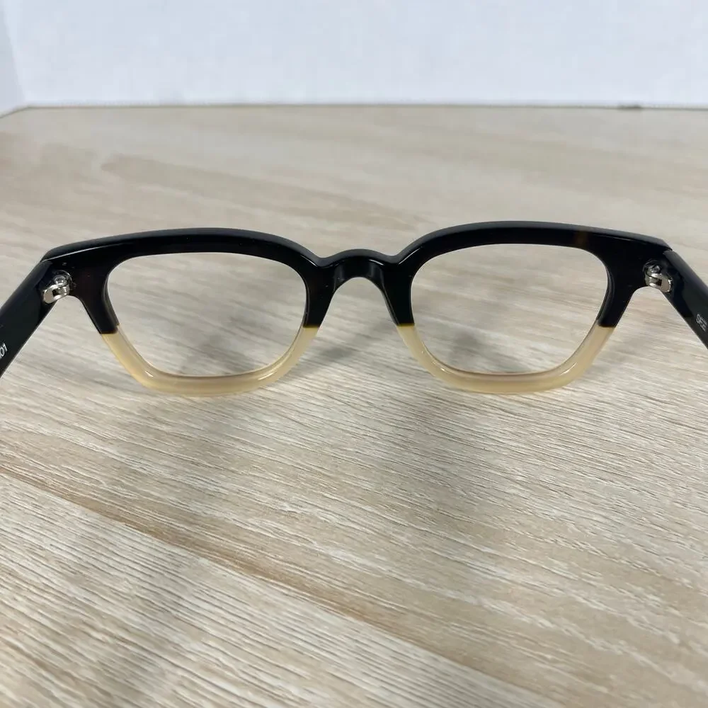RARE SEE 1212 101082/101 Eyeglasses Split Dark Tortoise Horn Rim Frame 44-23-145